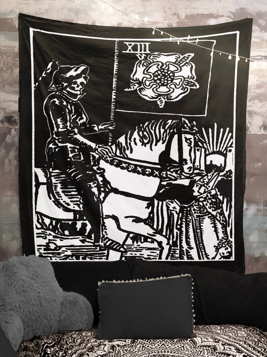 Death Tarot Card Tapestry - Rider Waite Design