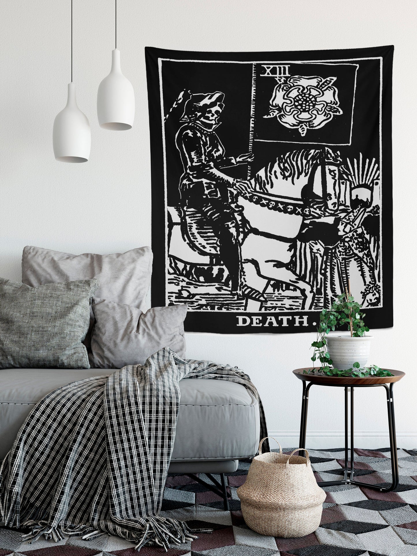 Death Tarot Card Tapestry - Rider Waite Design