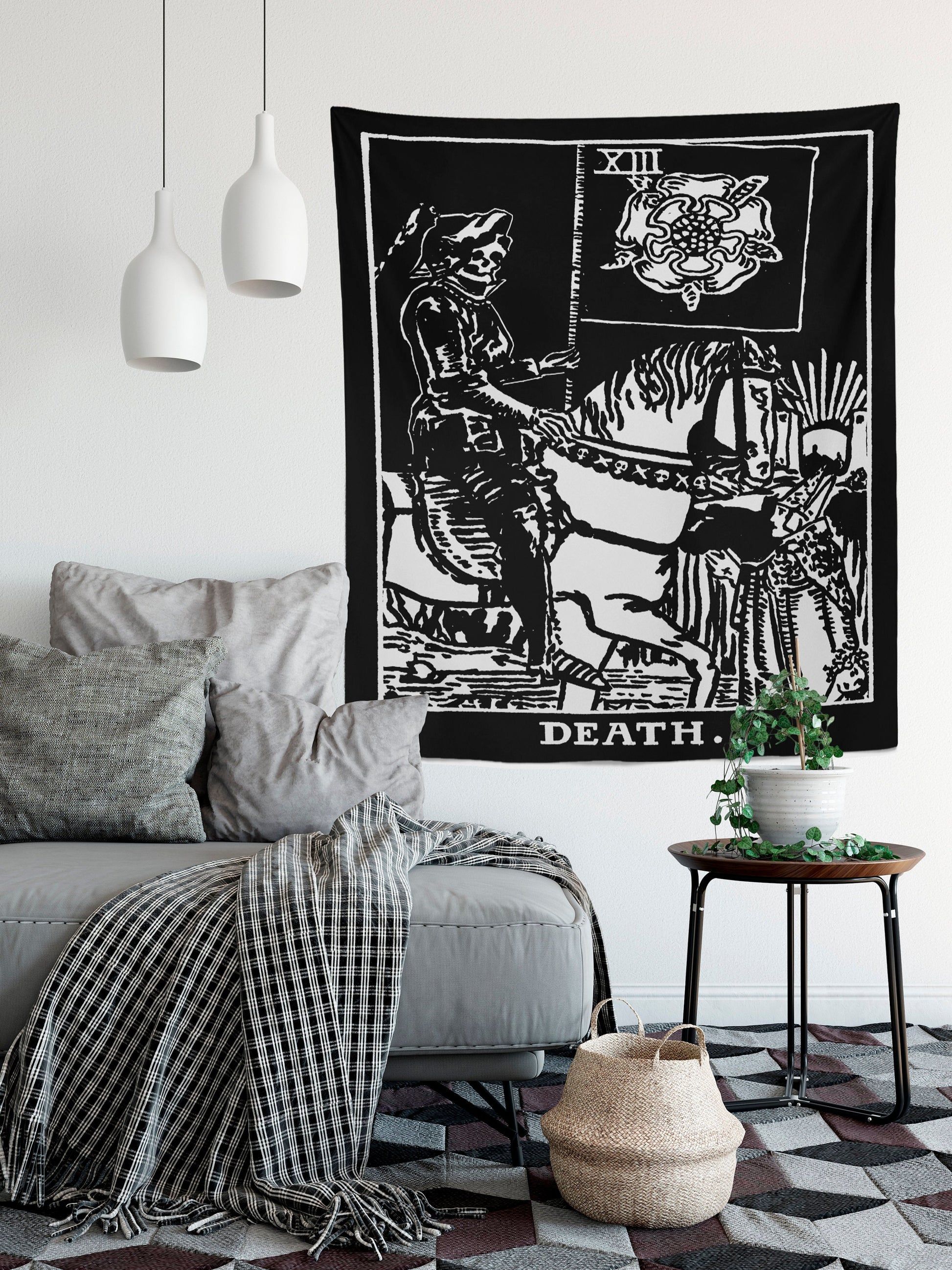 Death Tarot Card Tapestry - Rider Waite Design