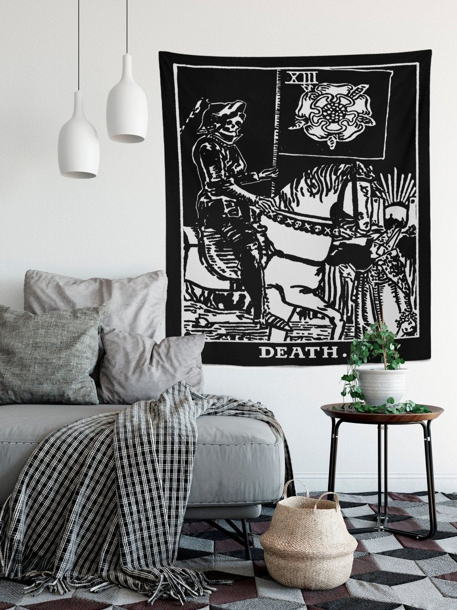 Death Tarot Card Tapestry - Rider Waite Design