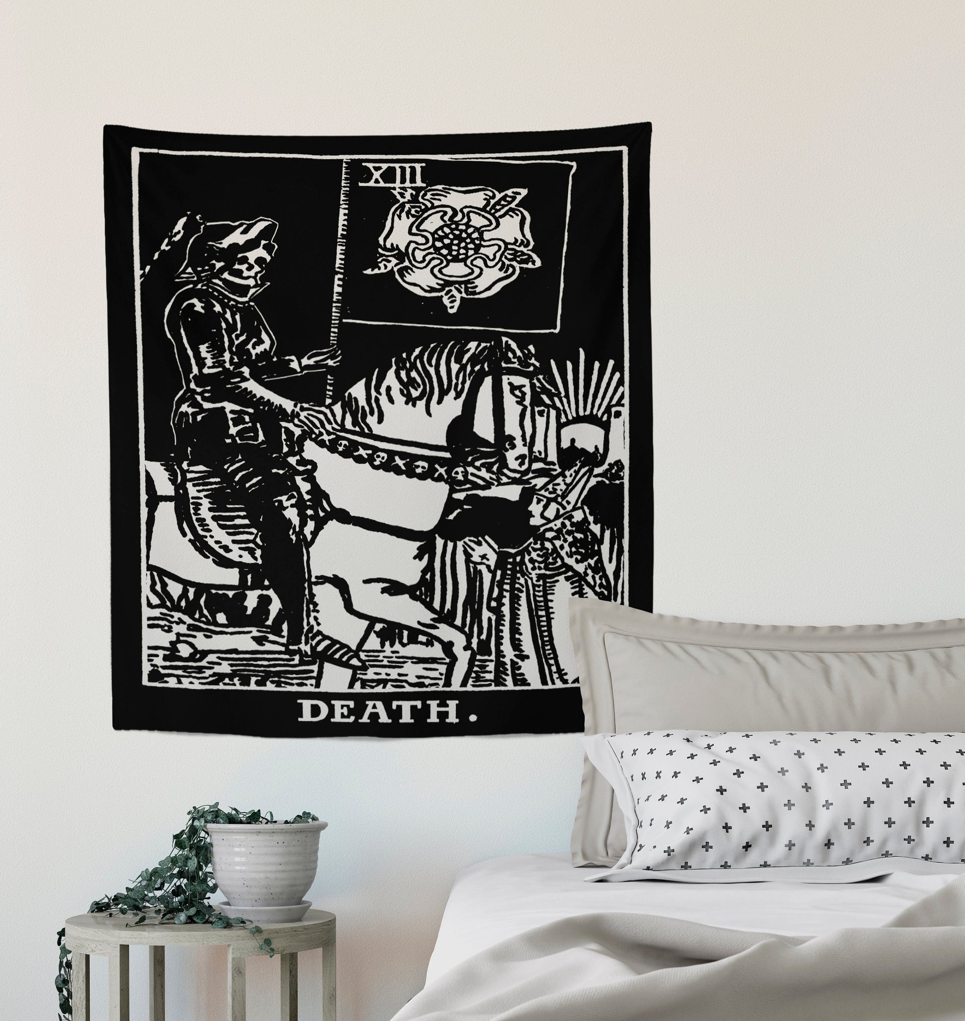 Death Tarot Card Tapestry - Rider Waite Design