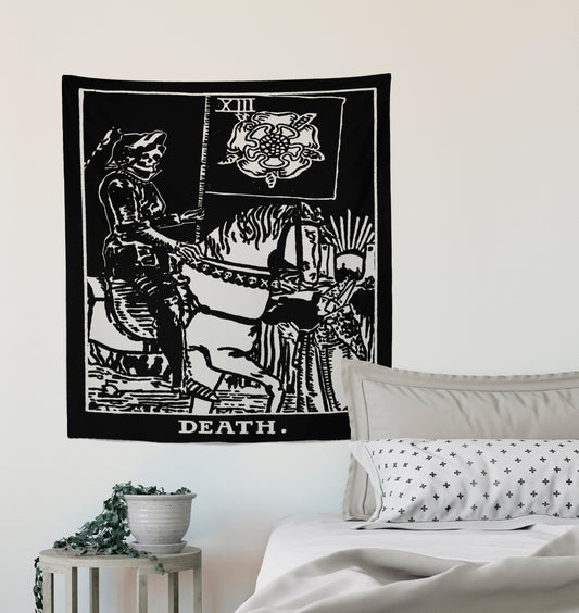 Death Tarot Card Tapestry - Rider Waite Design