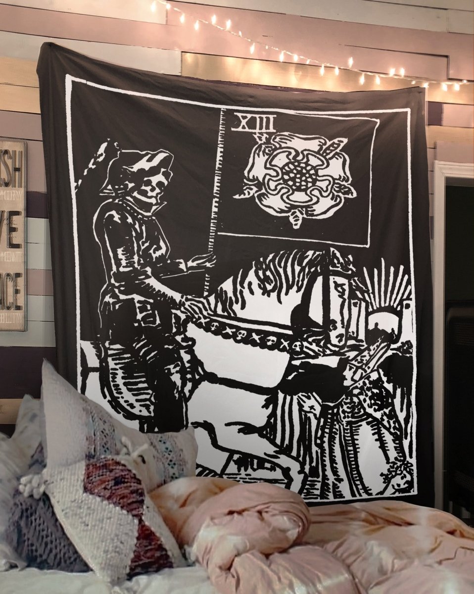 Death Tarot Card Tapestry - Rider Waite Design
