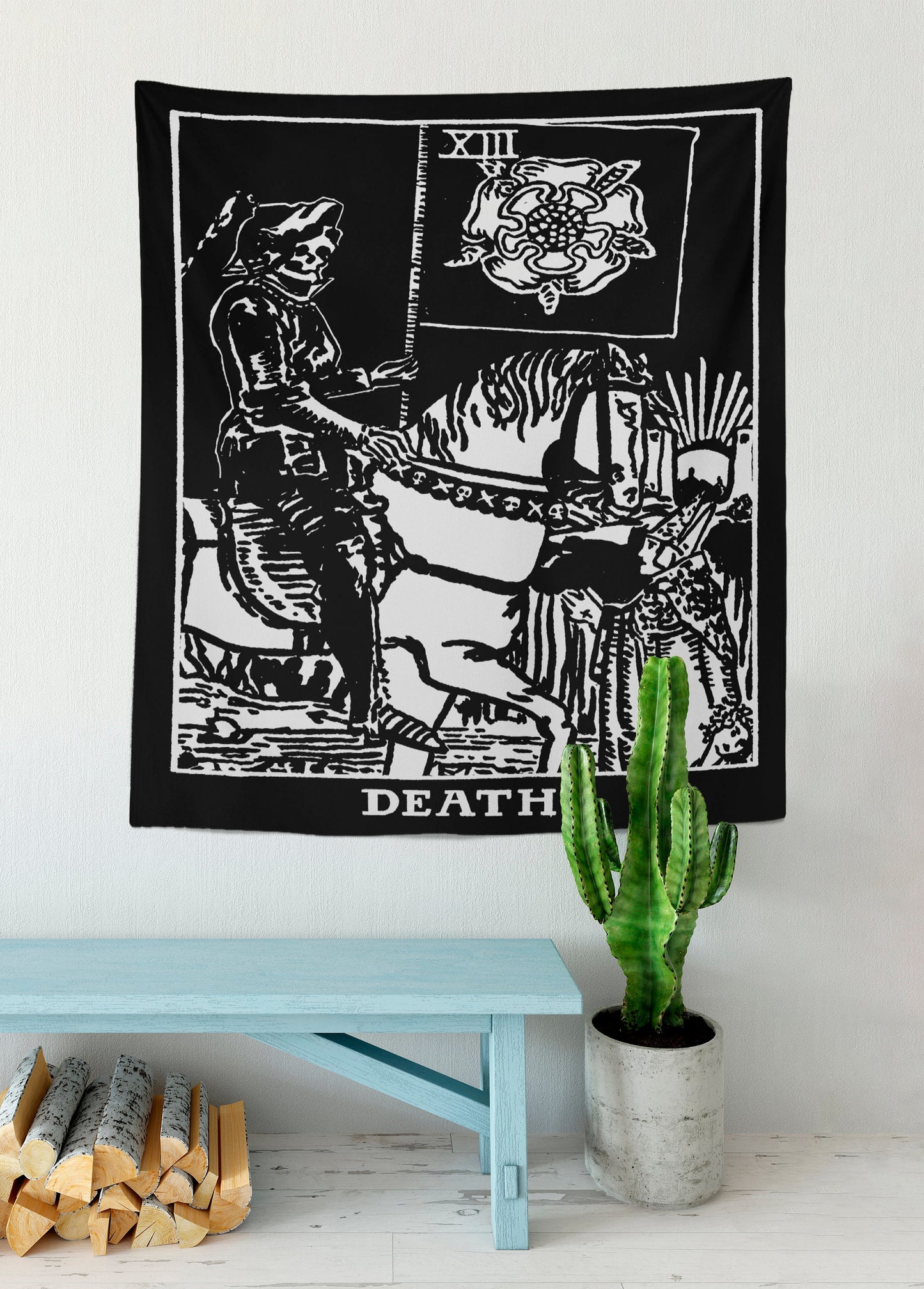 Death Tarot Card Tapestry - Rider Waite Design
