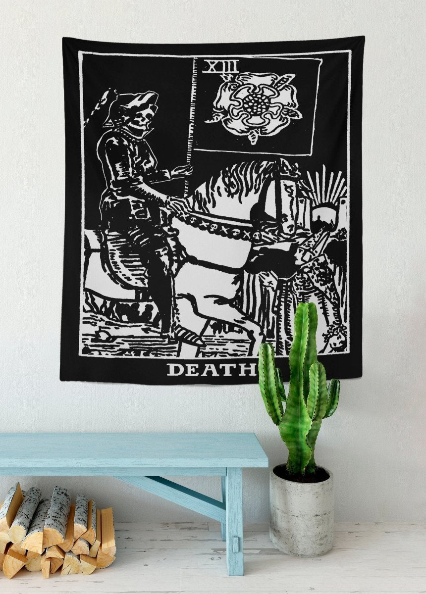Death Tarot Card Tapestry - Rider Waite Design