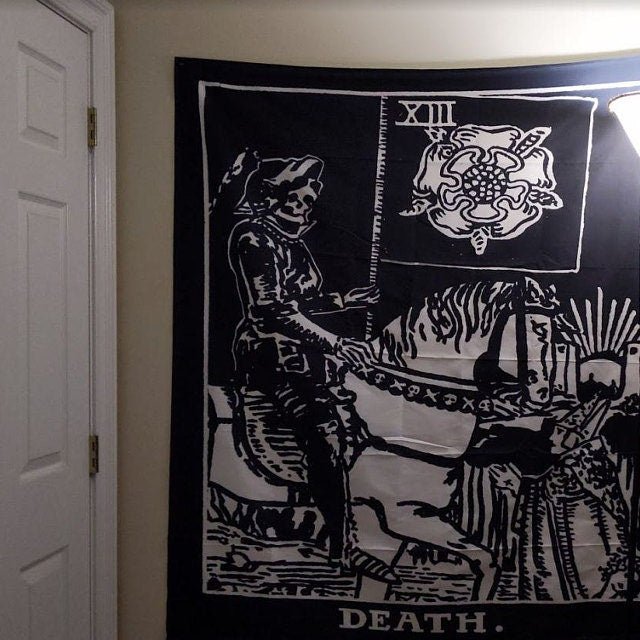 Death Tarot Card Tapestry - Rider Waite Design