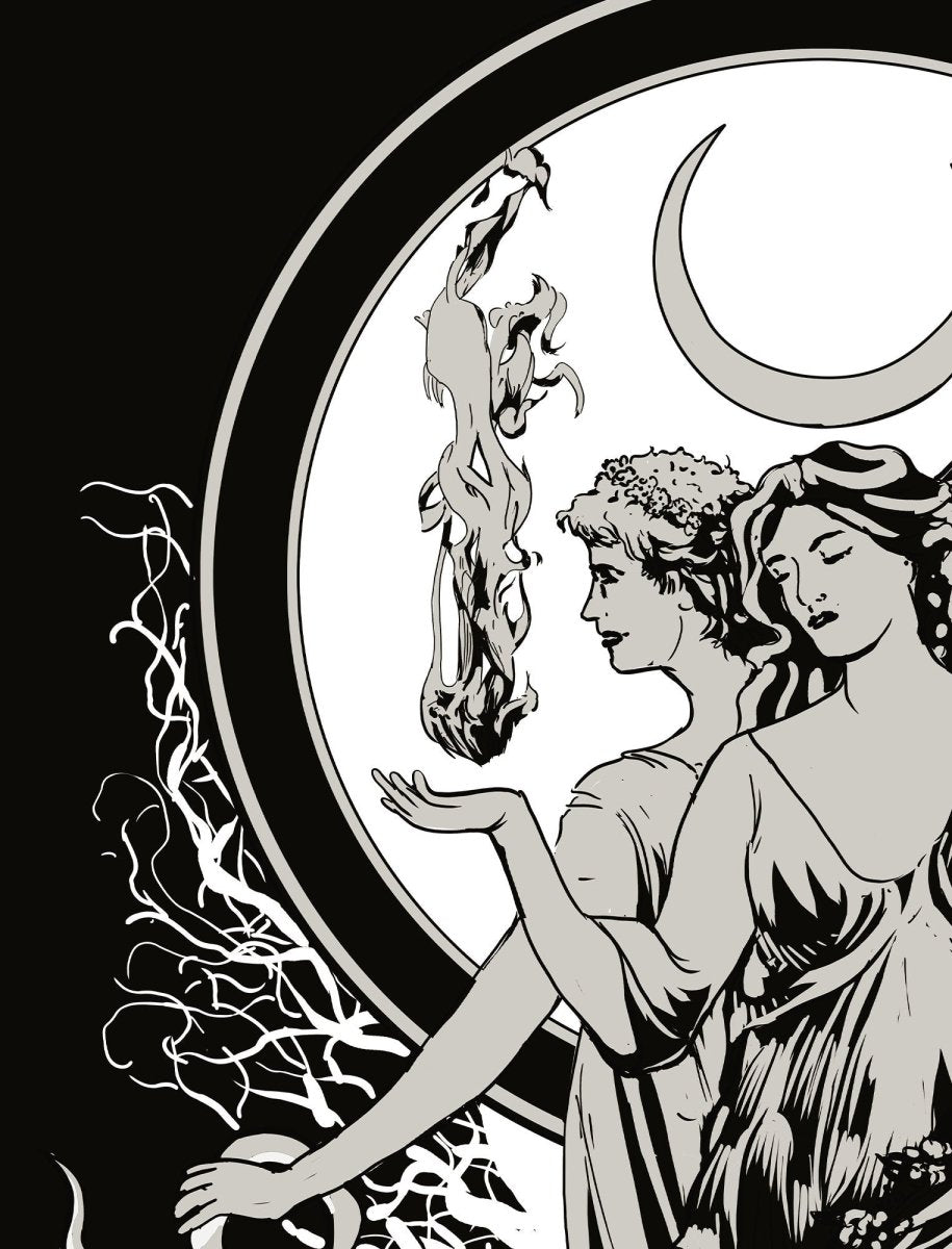 Moon Goddess Hecate Tapestry - Witchy Wiccan Wall Art
