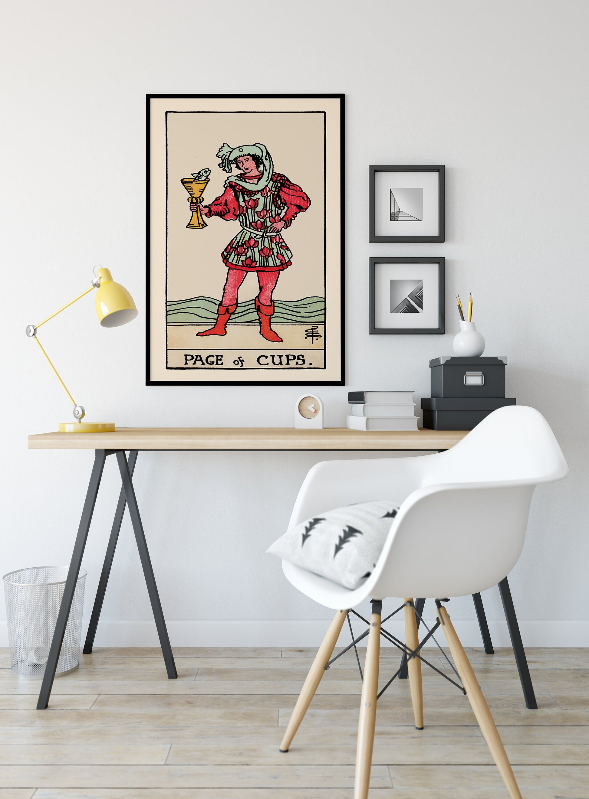 Page of Cups- Tarot Card Print - The Page of Cups Card Poster, No Frame