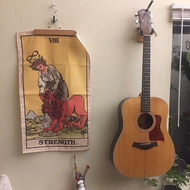 Strength Tarot Card Tapestry - Rider Waite Deck Art