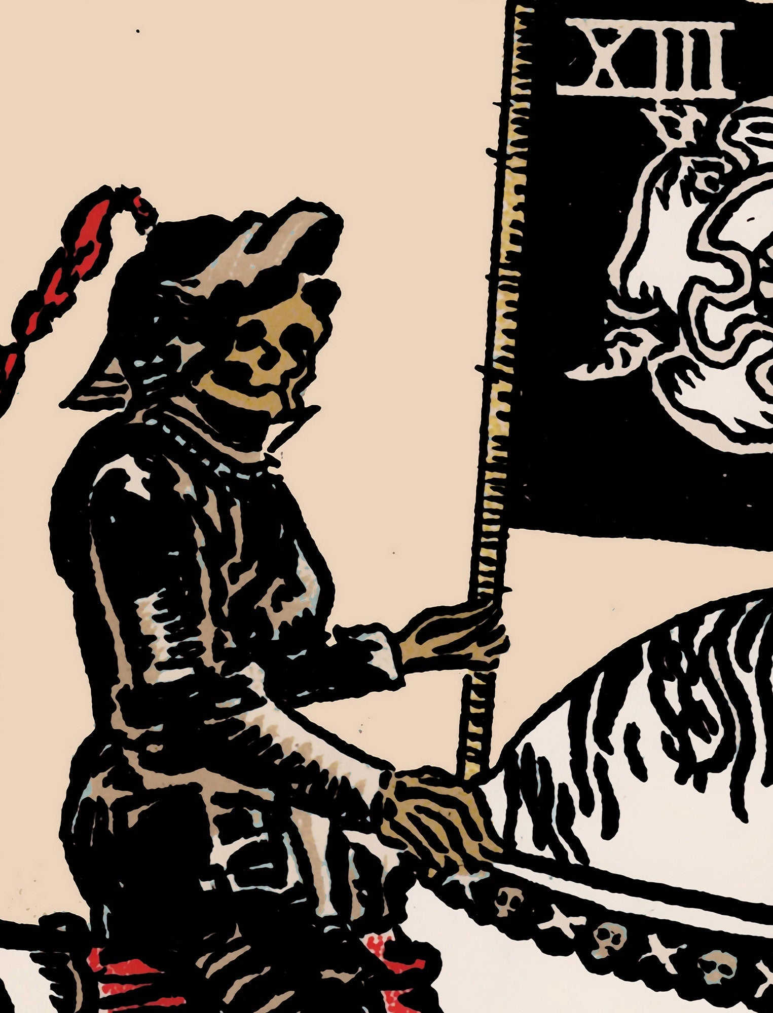 Death - Tarot Card Print - The Death Card Rider Waite Poster, No Frame