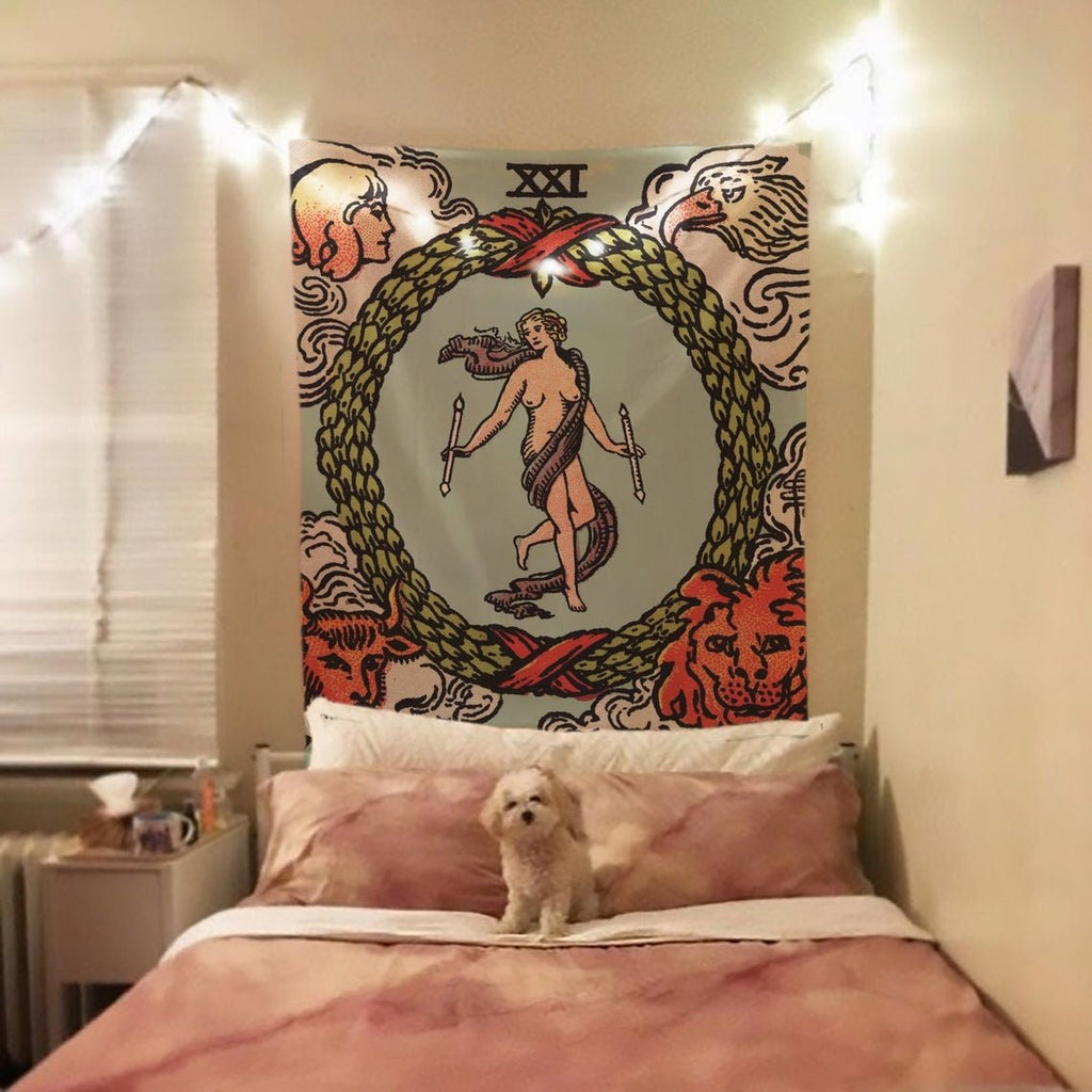 The World Tarot Card Tapestry - Rider Waite Smith Deck