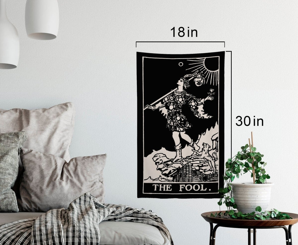 The Fool Tarot Card Tapestry - Rider Waite Deck Art