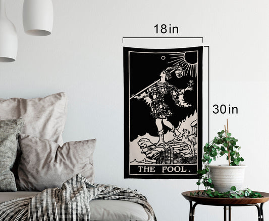 The Fool Tarot Card Tapestry - Rider Waite Deck Art
