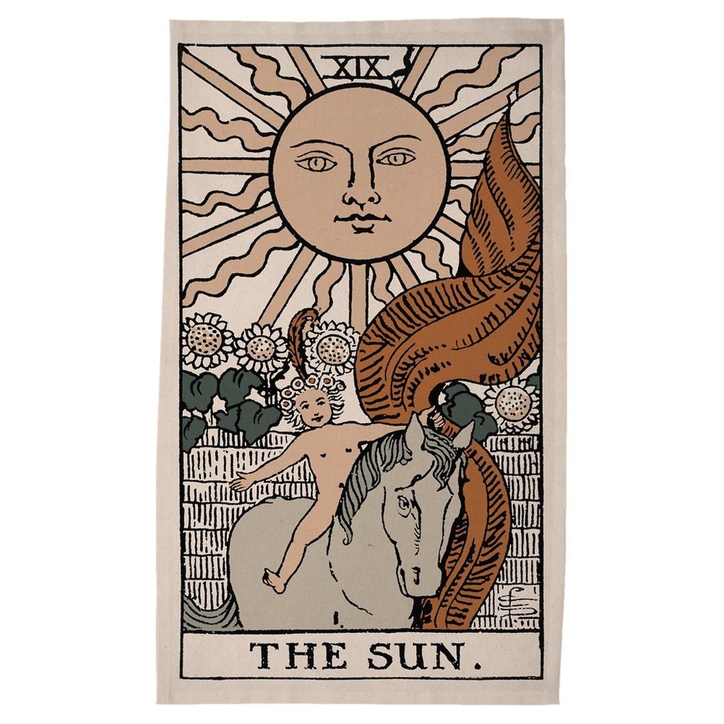 The Sun Tarot Card Tapestry - Rider Waite Smith Deck Art