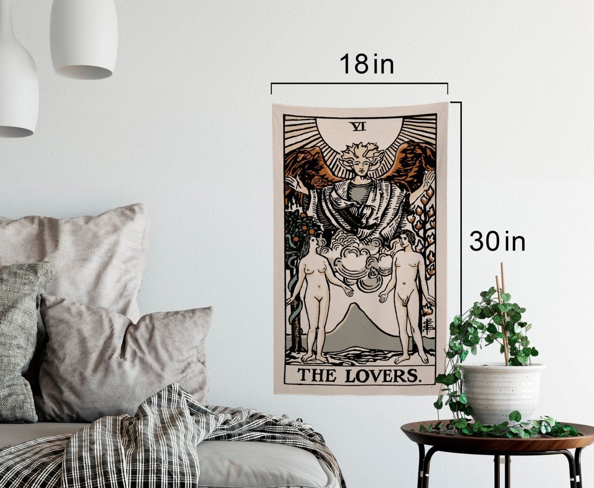 The Lovers Tarot Card Tapestry - Rider Waite Design