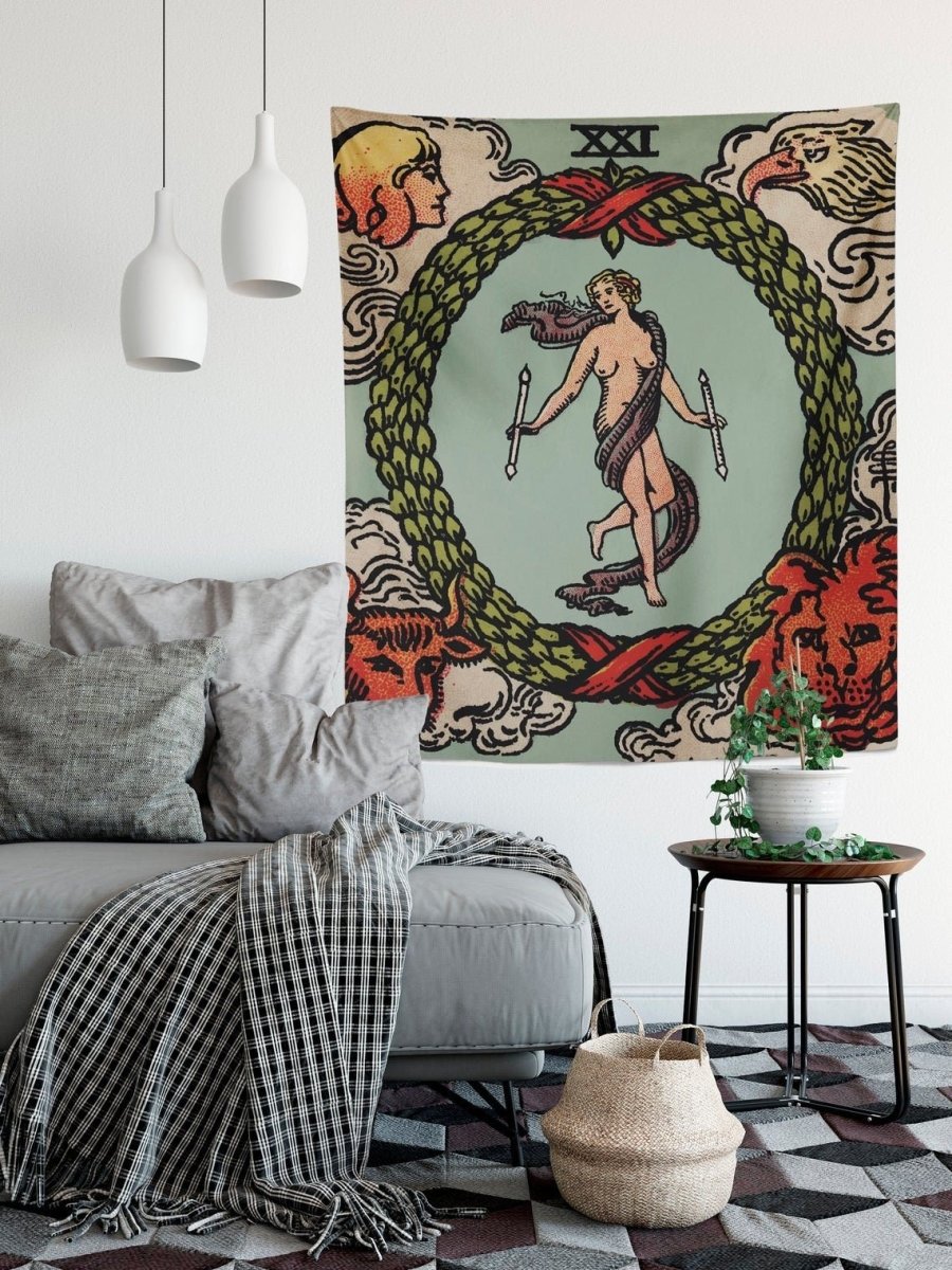 The World Tarot Card Tapestry - Rider Waite Smith Deck