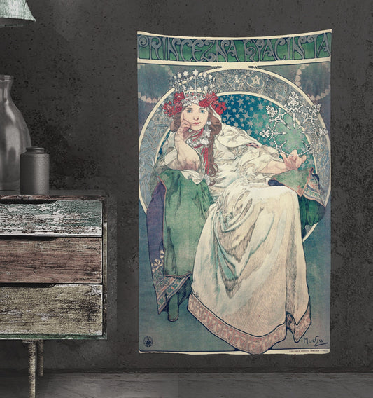 Art Nouveau Tapestry - Bohemian Wall Hanging -Boho - Pastel Mucha by DesignBohemian