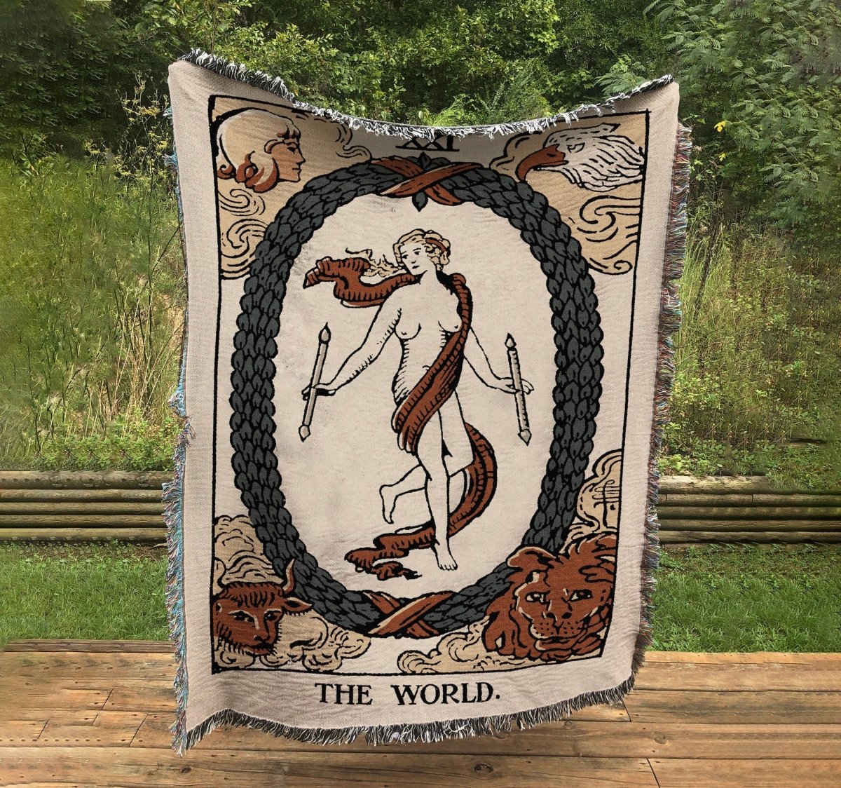 The World Tarot Card Woven Throw Blanket – Rider Waite Smith Design