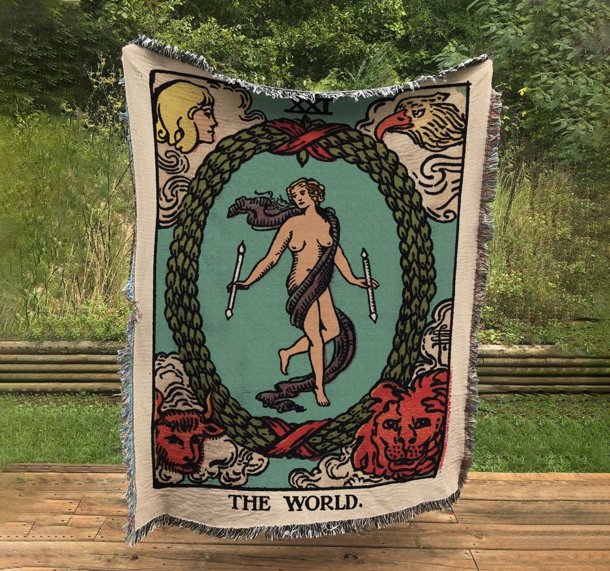 The World Tarot Card Woven Blanket – Rider Waite Smith Tapestry