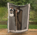 Woven Blanket - The Hermit Tarot Natural Vibe Card - Rider Waite Deck - Cotton