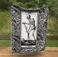 La Mort Tarot Blanket – Woven Cotton Death Card Throw