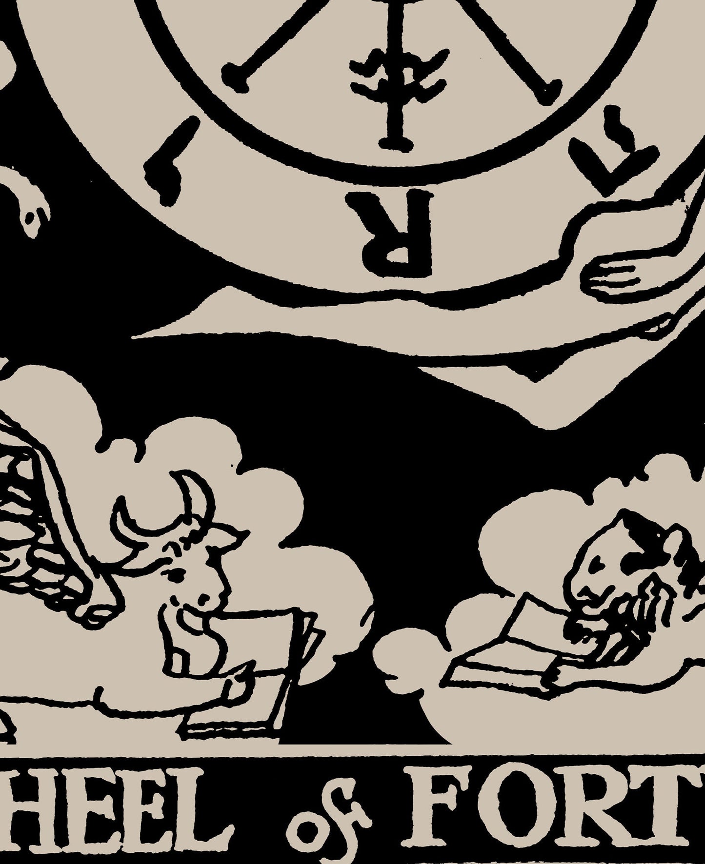 Wheel of Fortune - Tarot Card Print - Tarot Card The Wheel of Fortune Card Poster, No Frame