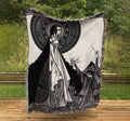 Edgar Allen Poe "Ligeia" Harry Clark Artwork Woven Throw Blanket - Witchy Blanket