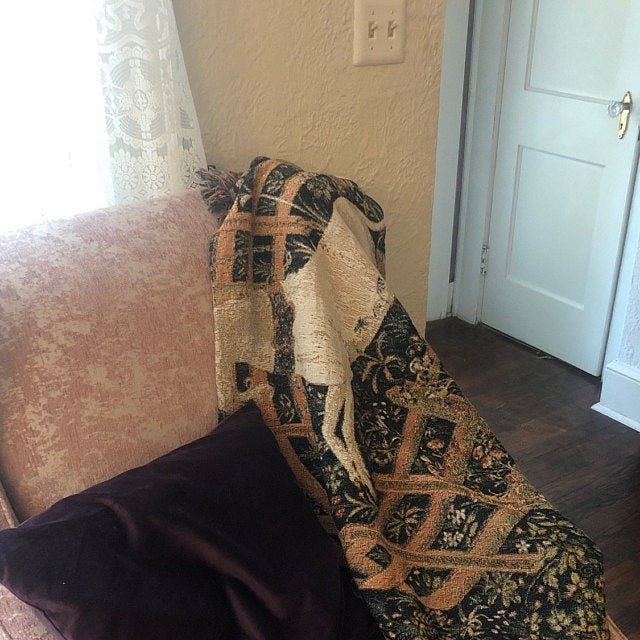 Woven Cotton Blanket - Medieval Unicorn