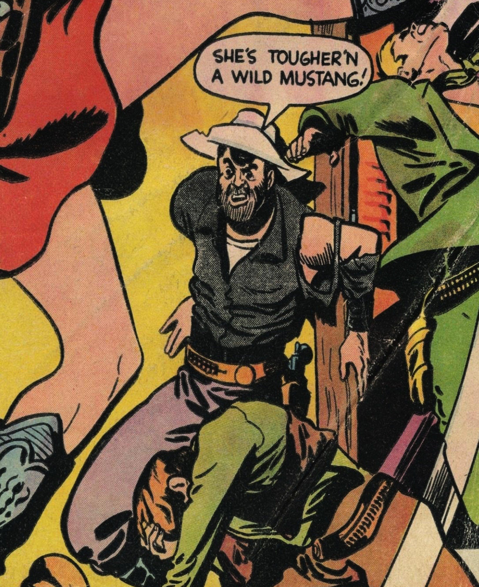 Women Outlaws Comic Book Cover No 2 Poster Vintage Comic Book Art - Feminist Comic Book Art Print, No Frame
