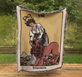 Woven Blanket - Strength Tarot Card - Rider Waite Deck - Cotton