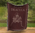 Dracula Original Book Cover Bram Stoker Woven Throw Blanket