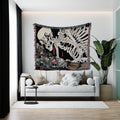 Woven Cotton Blanket - The Witch And The Skeleton Spectre