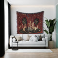 Lady and Unicorn Woven Cotton Throw Blanket – Medieval Tapestry