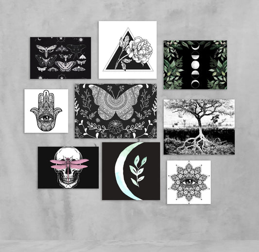 Gothic Aesthetic Collage Prints - Dorm Room Prints - Collage of different sizes - aesthetic room decor by DesignBohemian