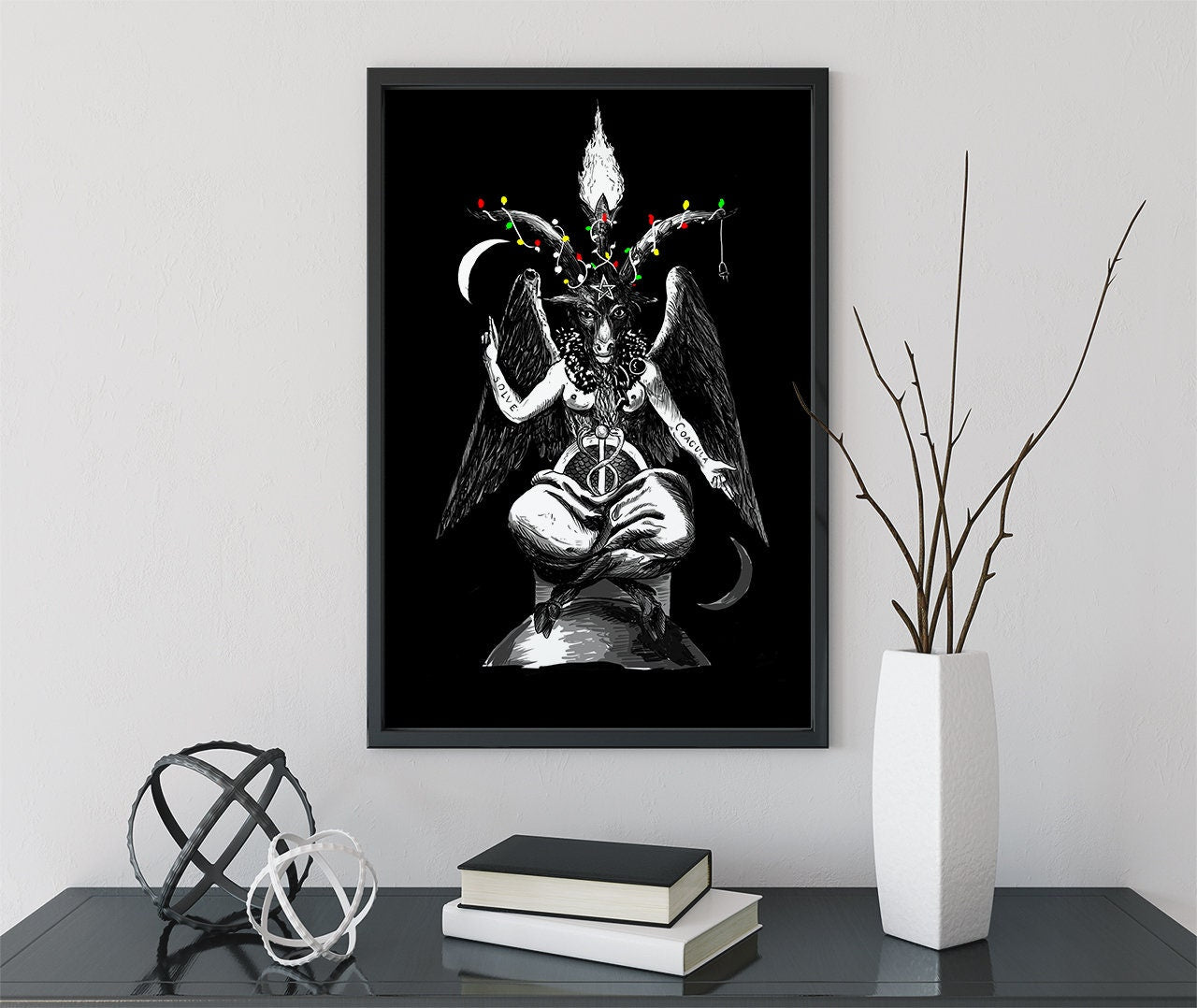 Christmas Print Baphomet Poster - "As Above So Below" - Eliphas Levi (No Frame)