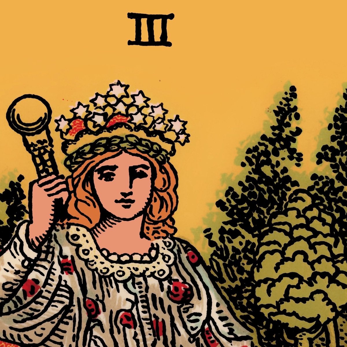 The Empress Tarot Card Door Curtain - Rider Waite Deck (50 x 84 Inches)