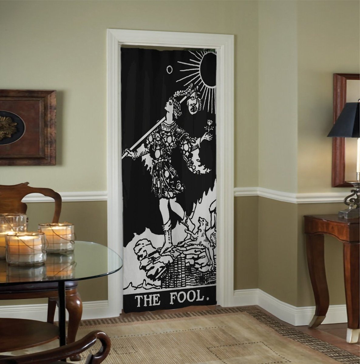 The Fool Tarot Card Door Curtain – Rider Waite Smith Deck (50 x 84 Inches)