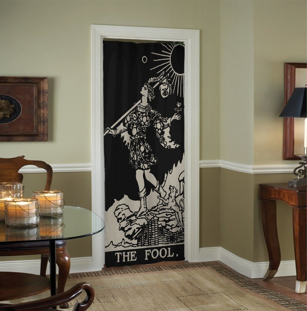The Fool Tarot Card Door Curtain – Rider Waite Smith Deck (50 x 84 Inches)