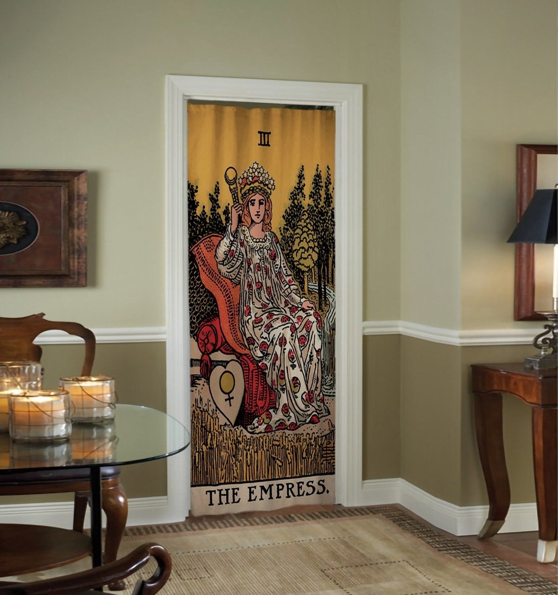 The Empress Tarot Card Door Curtain - Rider Waite Deck (50 x 84 Inches)