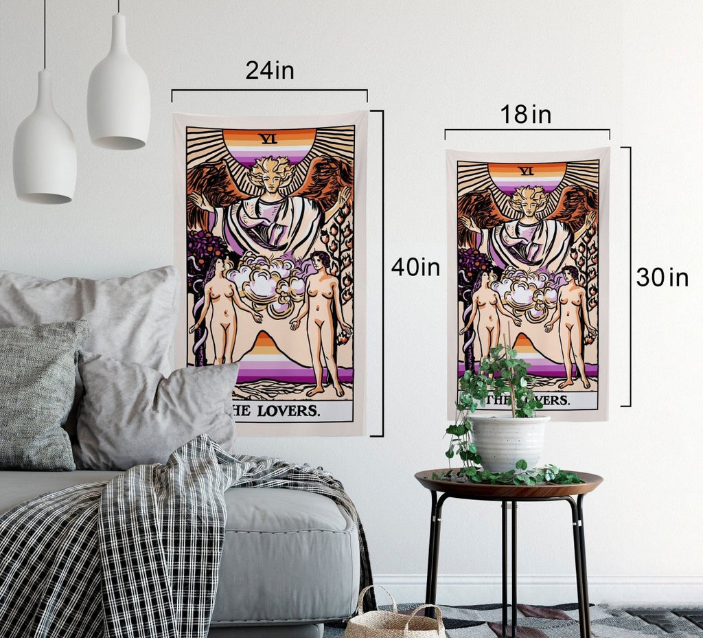 The Lovers Tarot Card Tapestry - Rider Waite Deck