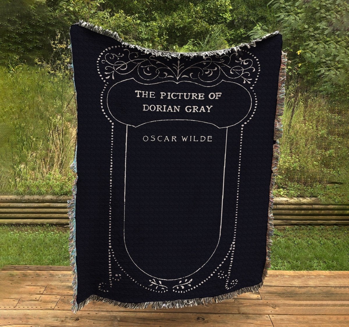 Dorian Gray Original Book Cover - Oscar Wilde - Woven Throw Blanket
