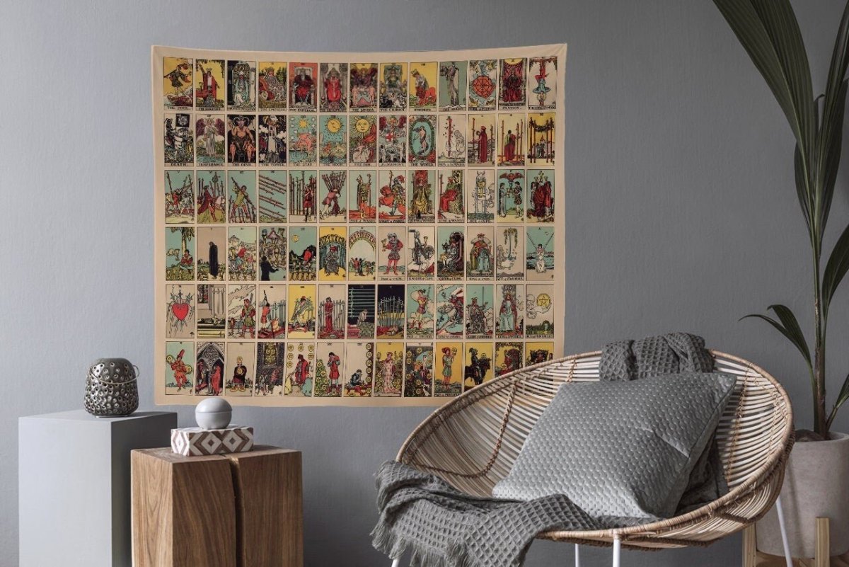 Rider Waite Smith Tarot Deck Tapestry, All 78 Cards