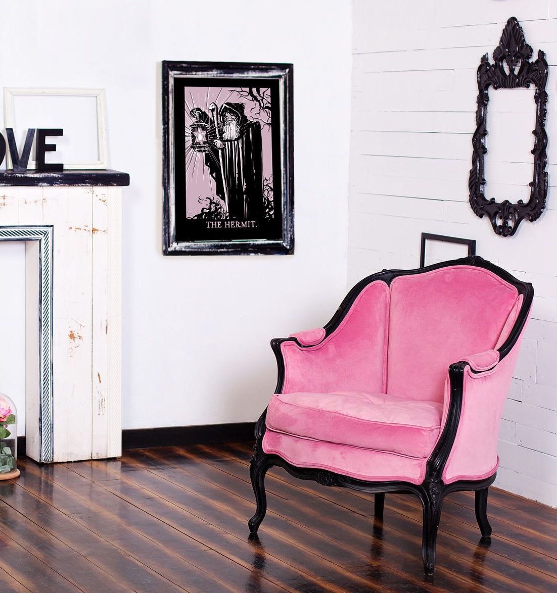 The Hermit Tarot Print: Goth Pastel Poster by DesignBohemian