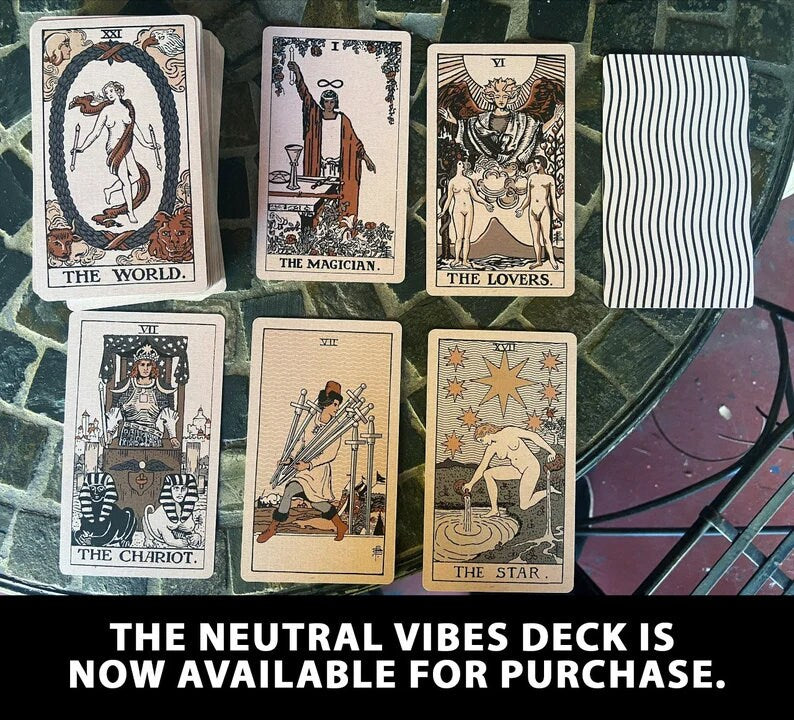 Eight of Pentacles - Tarot Card Print - The 8 of Pentacles Neutral Vibes Card Poster, No Frame