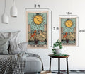 The Moon Tarot Card Tapestry - Rider Waite Deck Art
