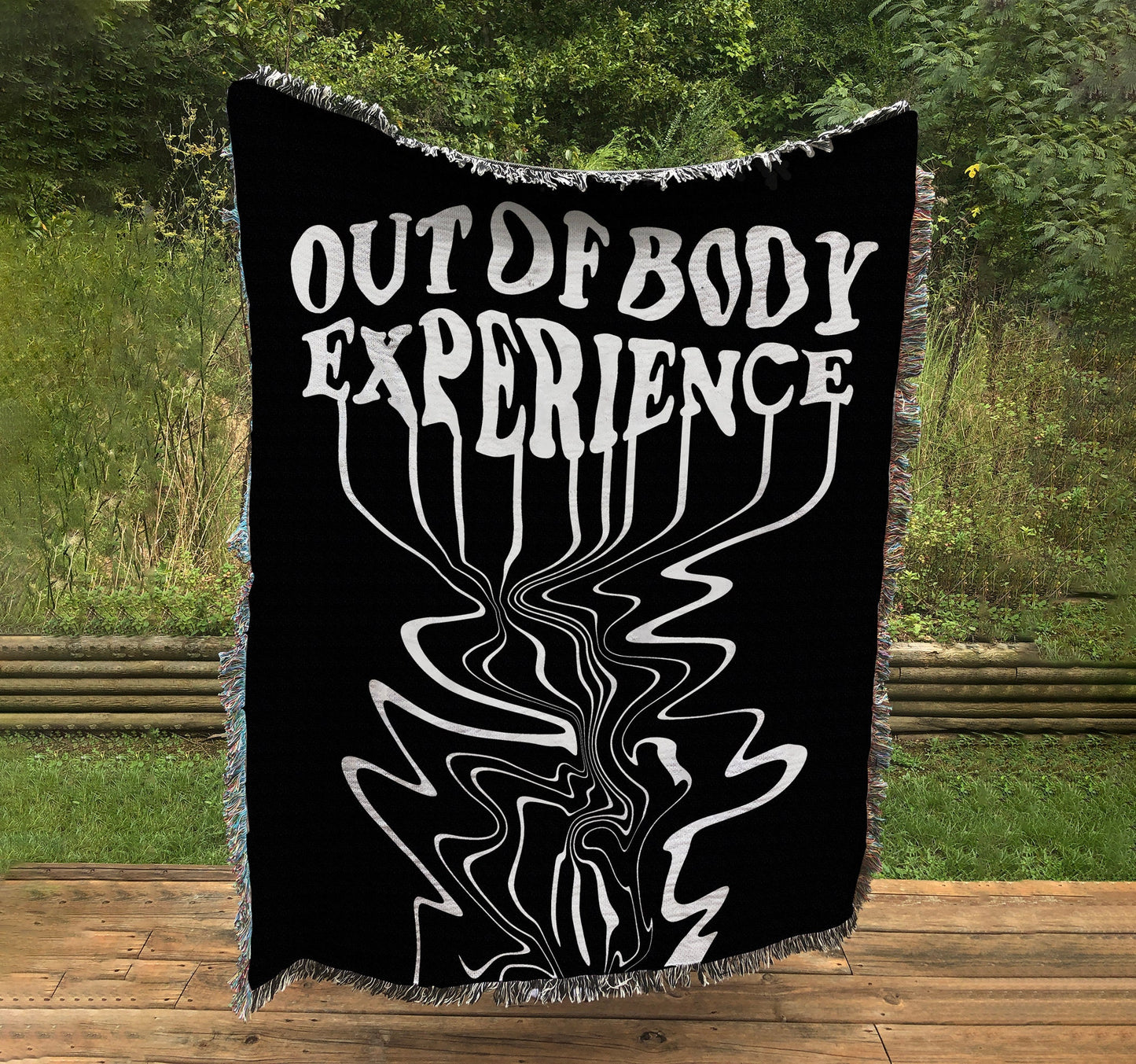 Out of Body Experience Woven Blanket, Astral Tapestry