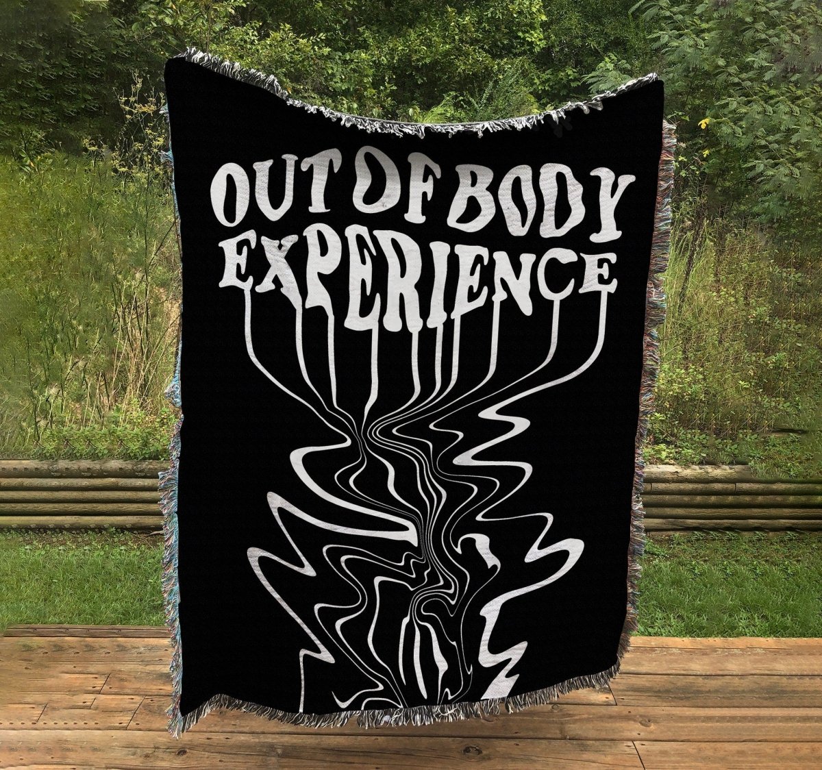 Out of Body Experience Woven Blanket, Astral Tapestry