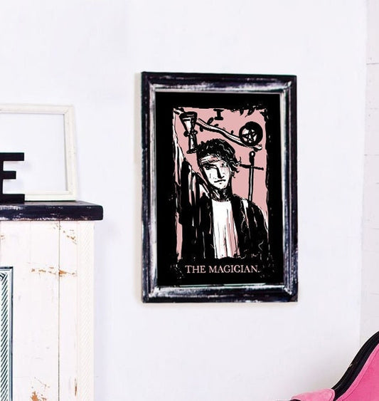 The Magician Tarot Print: Pink Goth Pastel Tarot Poster by DesignBohemian