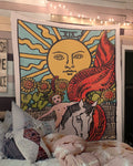 The Sun Tarot Card Tapestry - Rider Waite Smith Design