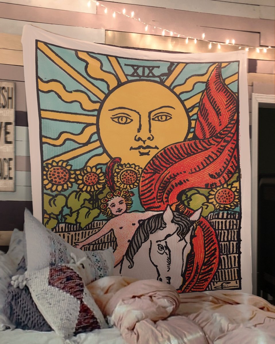 The Sun Tarot Card Tapestry - Rider Waite Smith Design